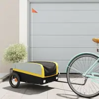 Prolenta Maison Exclusive - Fahrradanhänger Schwarz und Gelb 30 kg Eisen