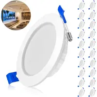 UISEBRT LARS360 20x 5W Led Einbaustrahler Flach 230VEinbauleuchte LED Spots 450lm Einbauleuchten, Deckenstrahler IP21 für Wohnzimmer, Schlafzimmer, Flur, 20er Set, Warmweiß 2700-3200K