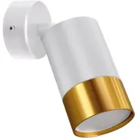 Silamp Schwenkbarer Aufbauspot Weiß und Gold für GU10 Glühbirne
