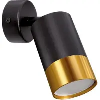 Silamp Schwenkbarer Aufbauspot SCHWARZ und GOLD für GU10 Glühbirne