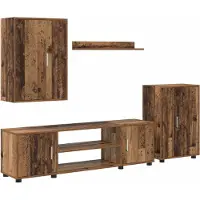 Syfax TV-Schrankset Wandmontiert 4 pcs Altholz Holzwerkstoff