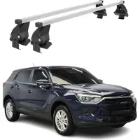 Menabo Dachträger Grundträger für Ssangyong Korando mk4 2019-2025 Stahl Grau 2x