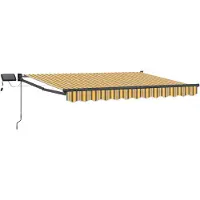 vidaXL Manuelle Gelenkarmmarkise mit LEDs 2,5 x 2 m