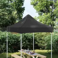 Prolenta Maison Exclusive - Partyzelt-Dach 2x2 m Schwarz 270 g/m²