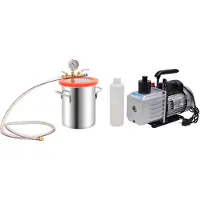 Syfax Vakuumkammer mit 2-stufiger Pumpe 5,5 L