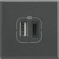 Legrand HS4287C2 AX USB-A+C Lademodul 2-M Anthr