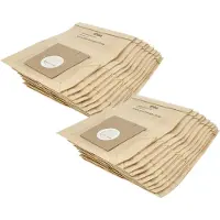 VHBW 20x Staubbeutel kompatibel mit Siemens VS 205, 321, 10005, 10000 - 10999 Super 1(xx), 20000 - 29999 Staubsauger - 24,5cm x 18cm Sandfarben