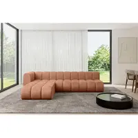 ALTDECOR Modulares Sofa Ecksofa in L-Form - Darnel-L2 - 296x177x70 cm Apricot - Corner modular Sofa Eckcouch Couch Wohnlandschaft Cauchsofa Bodensofa Polstersofa