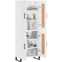 vidaXL Highboard Weiß 69,5x34x180 cm Holzwerkstoff