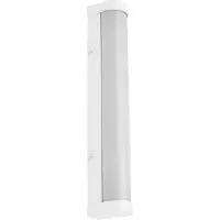 Ledvance ORBIS Tube Spiegel-/Wandleuchte mit LED, gefrostetes Glas/weiß, 9W, 900lm, dimmbar, 3000/4000K über Wandschalter einstellbar, 40cm Durchmesser, IP44 Schutz vor Fremdkörpern/Spritzwasser