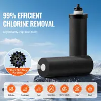 SUGIFT Schwerkraft Wasserfiltersystem Edelstahl Arbeitsplattensystem 7 L + 8,5 L Wasserfiltrationssystem, reduziert Blei und bis zu 99 % Chlor, mit 2 Kohlefiltern & Zapfhahn, Camping Wohnmobil Zuhause