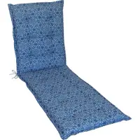 Kettler Herlag Liegenauflage VALERIA für Gartenliege mit Mandala-Muster Blau 195x60x7,5cm