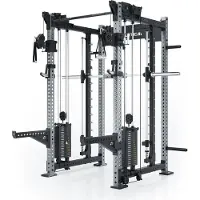 ATLETICA R8 Bradley Combat Lang | 2x95kg Weight Stack | Edelstahl | Dualer Kabelzug mit 2x95kg seitlichen Gewichtsblöcken | Sehr stabil