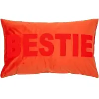 PAD Dekokissen "LETTERS", orange, schriftzug, B:50cm L:30cm, Obermaterial: 100% Polyester, Dekokissen_Sitzkissen_Kissenhüllen, Dekokissen, farbige Keder, mit Schriftzug, verschiedene Größen