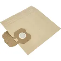VHBW 5x Staubbeutel kompatibel mit Hitachi CV-200P, CV-250PI, CV-400P eco, CV-300P Staubsauger - 32cm x 20cm braun