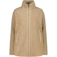 CMP Woman Long Jacket Bonded Teddy with inner Polar Fleece 46 braun - Farbe cookie