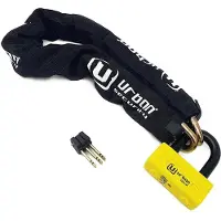 Urban Security Chain Lock 100+ur74 Bügelschloss Gelb 100 cm Gelb 100 cm