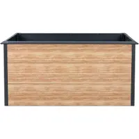 Westmann Metall Hochbeet Primus-Multi L Inkl. Schneckenschutz Holzoptik/Anthrazit 150x75x77 cm