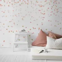 Art For the Home Vliestapete "Fototapete Konfetti Rosa & Gold" glatt