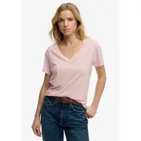 Superdry T-Shirt "STUDIOS SLUB EMB VEE TEE" Baumwollmischung, relaxed fit