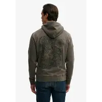 Superdry für Herren. M2014485A Dunkelgraues Tokyo Narrative Loose Hood Kapuzensweatshirt (L), Lässig, Baumwolle