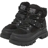 Buffalo Stiefel "ASPHA COM MID WARM - VEGAN NUBUCK/FUR - BLACK"