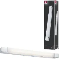 Paulmann LED Spiegelleuchte "Selection Bathroom Spiegelleuchte Quasar IP44 3000K 230V 11,2W", weiß (chromfarben, weiß), 1, H: 4,5cm, 1 Stk., Leuchten, Badezimmerleuchte, LED Spiegelleuchte