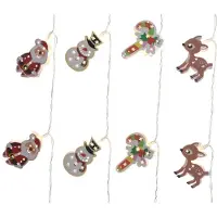 Kaemingk 10 LED Weihnachten Lichterkette Metall 4 verschiedene Figuren zur Auswahl Batterie Timer