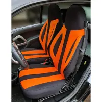 BREMER SITZBEZÜGE Schonbezüge Sitzbezüge für Smart fortwo 451 Bj 2007-14 in Schwarz/Orange SMD503