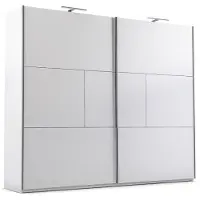 Masseno Schiebetürenschrank SHEN 250/215/65 cm 2-türig Weiß