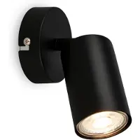 Briloner Wandleuchte innen schwenkbar, GU10 Fassung, max.9W, Wohnzimmerlampe, Lampe, Wandlampe, Küchenlampe, Flurlampe, Schlafzimmer, 8x15,5 cm, Schwarz