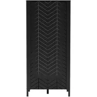 Masseno Drehtürenschrank ALICANTE 90/197/54,5 cm 2-türig Schwarz