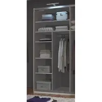 Wimex Inneneinteilung Zubehör für Kleiderschrank Nachbildung Leinen grau