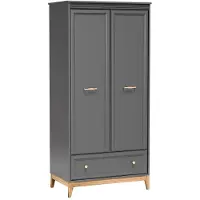 Masseno Drehtürenschrank SUOLO 92/193/54,5 cm 2-türig Grau