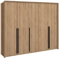 Masseno Drehtürenschrank AZIR 255/217/65 cm 4-türig Eichefarben