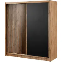 Masseno Schiebetürenschrank DRAVEN 203/215/60,5 cm 2-türig Eiche Wotan