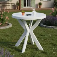 Dmora Lorwood - Outdoor-Tisch, 70x70x72h cm Weiß, 2 Plätze Italy