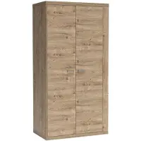 Masseno Drehtürenschrank YASUO 102/200,5/57,5 cm 2-türig Eichefarben