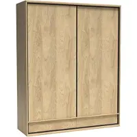 Masseno Drehtürenschrank SYNDRA 177,2/221/58,5 cm 2-türig Eichefarben