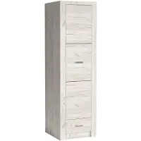 Masseno Drehtürenschrank ZERI 56/192/58 cm 1-türig Eiche Bianco