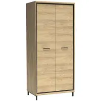 Masseno Drehtürenschrank SYNDRA 92,2/197/58,5 cm 2-türig Eichefarben