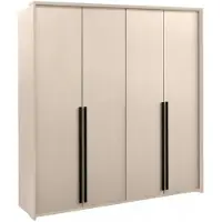 Masseno Drehtürenschrank AZIR 205/217/65 cm 4-türig Beige