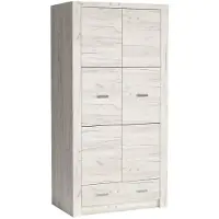 Masseno Drehtürenschrank ZERI 96/192/58 cm 2-türig Eiche Bianco