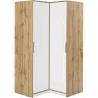 Masseno Drehtürenschrank SION 108,5/200/57,5 cm 2-türig Eiche Wotan
