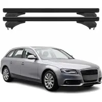 Menabo Dachträger Grundtäger für Audi A4 B8 Avant 2007-2015 Aluminium Schwarz 2x