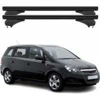 Menabo Dachträger Grundtäger für Opel Zafira B 2008-2012 Aluminium Schwarz 2 tlg
