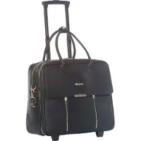 Olivia Lauren Damen rollende Aktentasche Trolley schwarz Bowatex, Business Laptoptrolley Tasche