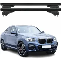 Menabo Dachträger Grundtäger für BMW X4 G02 2018-2025 Aluminium Schwarz 2 tlg