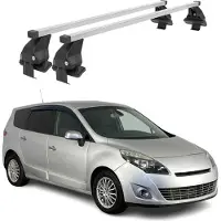 Menabo Dachträger für Renault Scenic mk3 2009-2013 Pre-FL 50kg Stahl Silber 2x