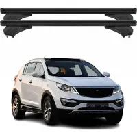 Menabo Dachträger Grundtäger für KIA Sportage SL 2010-2016 Aluminium Schwarz 2x